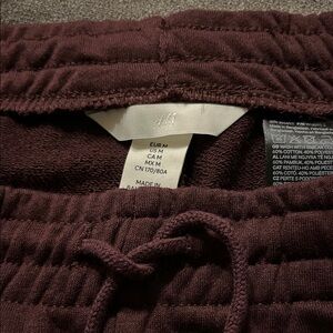 H&M Deep Maroon sweat shorts